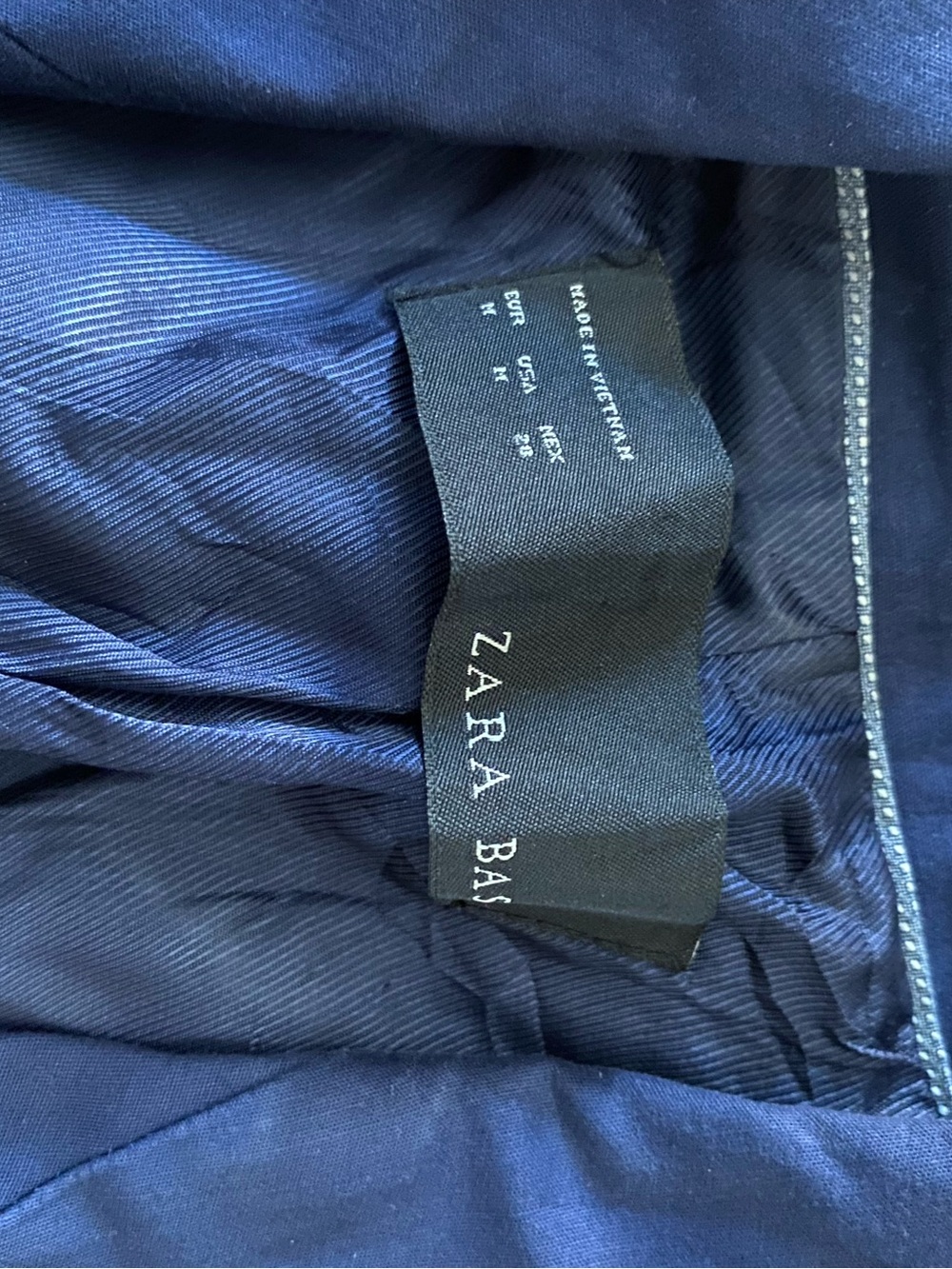 Pre-owned Zara Basic Women's Deep Blue Single-Button Blazer/Jacket Sz M Women’s - Picture 3 of 13